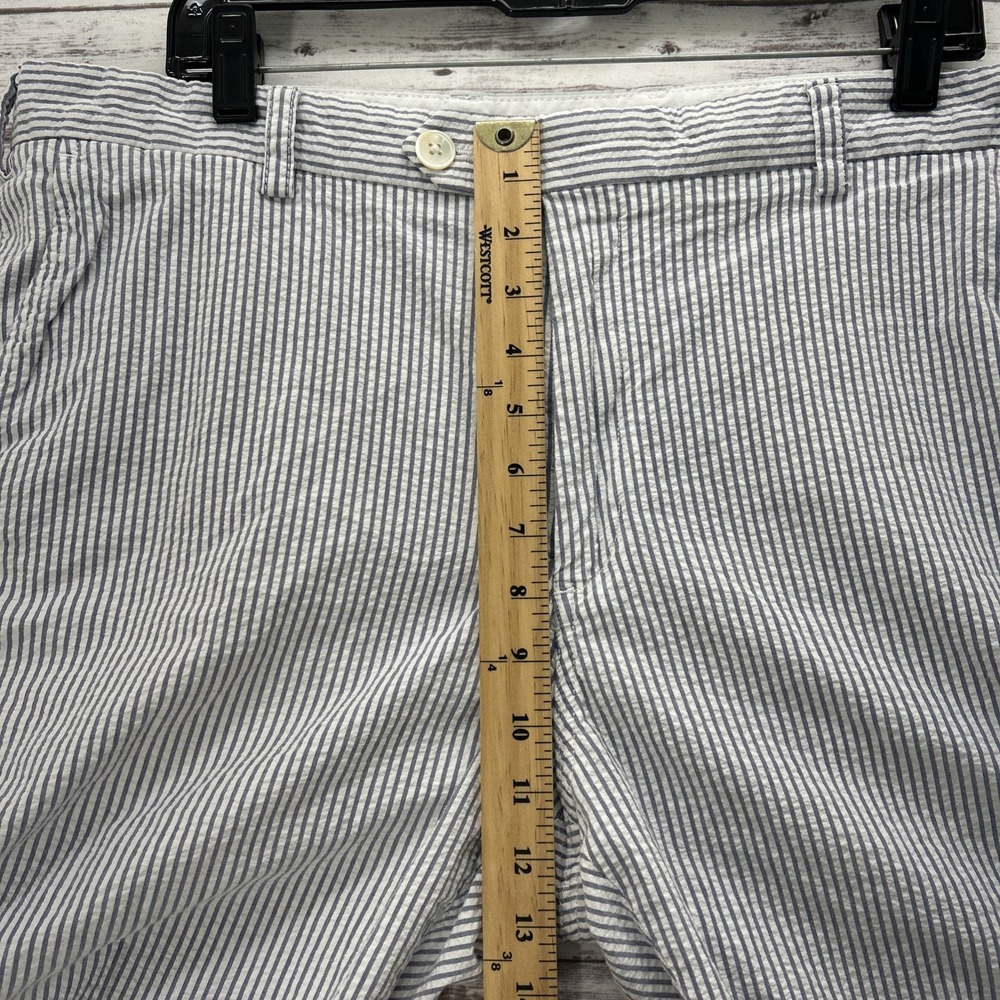 Brooks Brothers Bermuda Seersucker Boat Yatch Shorts Mens 38 Blue Stripes 9" - Picture 4 of 8